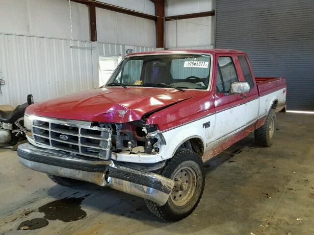 1FTEX14N6SKA24386 - 1995 FORD F150 RED photo 2