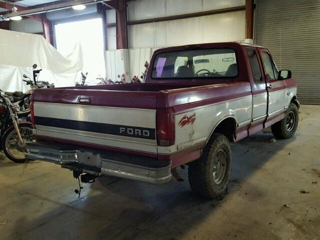 1FTEX14N6SKA24386 - 1995 FORD F150 RED photo 4