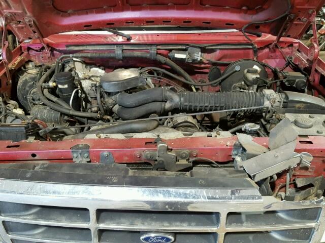 1FTEX14N6SKA24386 - 1995 FORD F150 RED photo 7