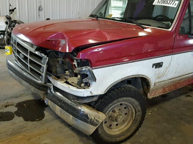 1FTEX14N6SKA24386 - 1995 FORD F150 RED photo 9