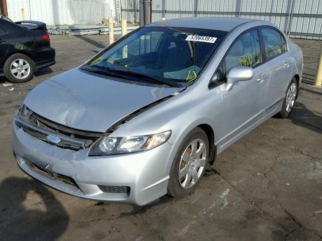 2HGFA1F51BH300453 - 2011 HONDA CIVIC LX SILVER photo 2