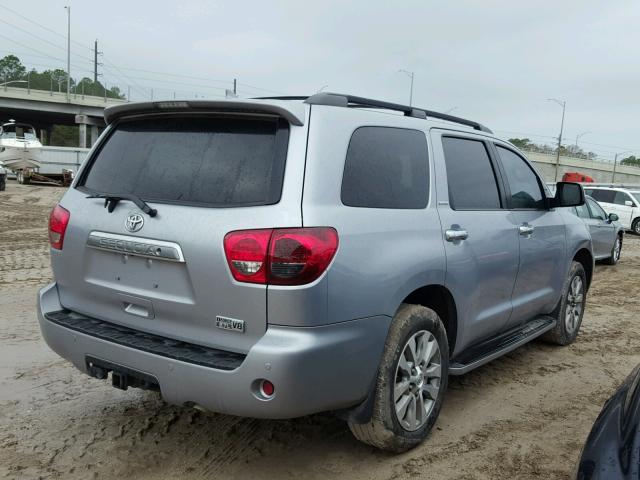 5TDKY5G10ES052794 - 2014 TOYOTA SEQUOIA LI SILVER photo 4