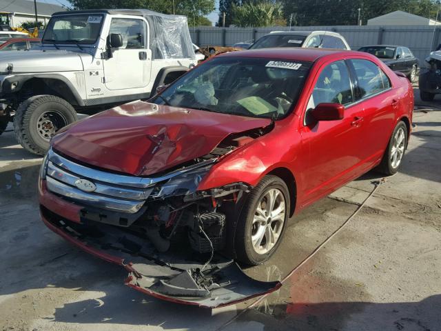 3FAHP0HA9CR429160 - 2012 FORD FUSION SE RED photo 2