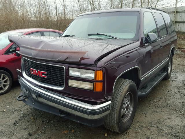 1GKEK13R7TJ731172 - 1996 GMC YUKON BURGUNDY photo 2