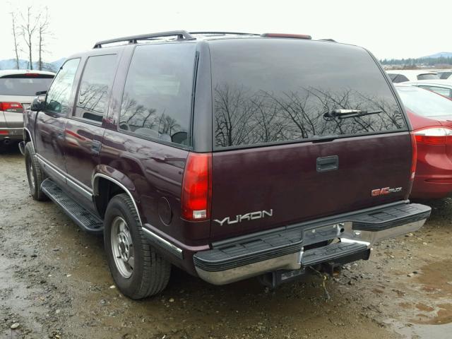 1GKEK13R7TJ731172 - 1996 GMC YUKON BURGUNDY photo 3