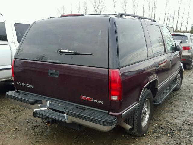 1GKEK13R7TJ731172 - 1996 GMC YUKON BURGUNDY photo 4