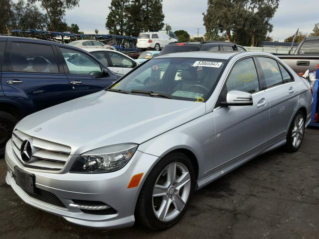 WDDGF5EBXBR152635 - 2011 MERCEDES-BENZ C 300 SILVER photo 2