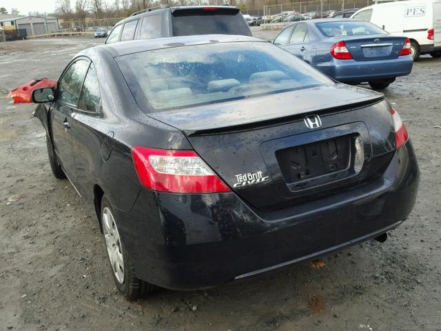 2HGFG116X7H542891 - 2007 HONDA CIVIC LX BLACK photo 3