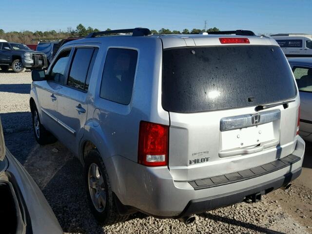 5FNYF38619B026701 - 2009 HONDA PILOT EXL SILVER photo 3