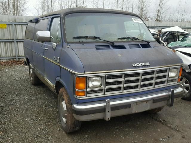 2B4KB31W7JK126490 - 1988 DODGE RAM WAGON BLUE photo 1