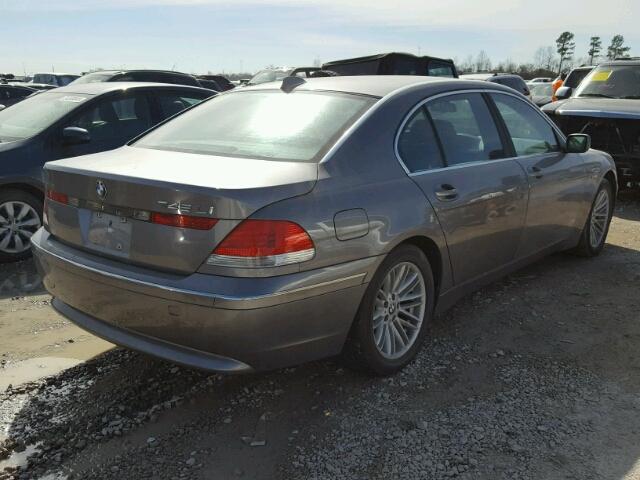 WBAGN63464DS45947 - 2004 BMW 745 LI GRAY photo 4