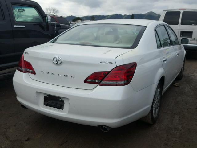 4T1BK36B08U260914 - 2008 TOYOTA AVALON XL WHITE photo 4