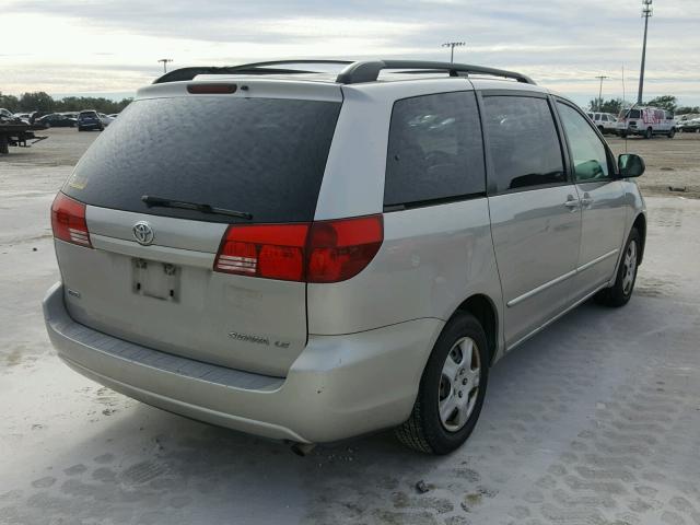 5TDZA23C15S370870 - 2005 TOYOTA SIENNA CE SILVER photo 4