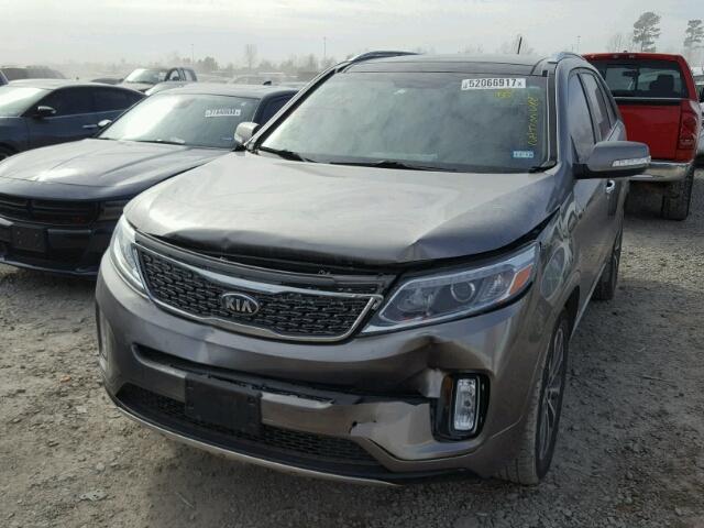 5XYKWDA71EG494803 - 2014 KIA SORENTO SX GRAY photo 2