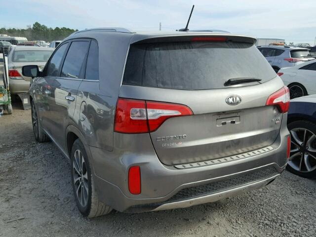 5XYKWDA71EG494803 - 2014 KIA SORENTO SX GRAY photo 3