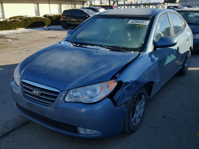 KMHDU46D47U263534 - 2007 HYUNDAI ELANTRA GL BLUE photo 2