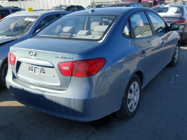 KMHDU46D47U263534 - 2007 HYUNDAI ELANTRA GL BLUE photo 4