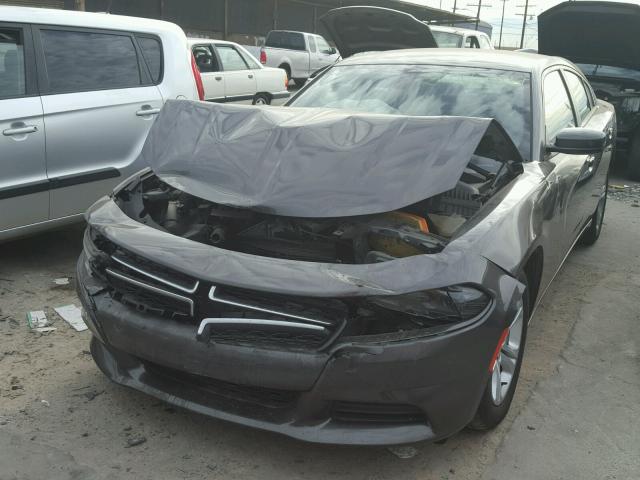 2C3CDXBG7FH897119 - 2015 DODGE CHARGER SE CHARCOAL photo 2