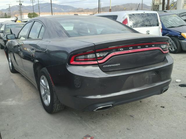 2C3CDXBG7FH897119 - 2015 DODGE CHARGER SE CHARCOAL photo 3