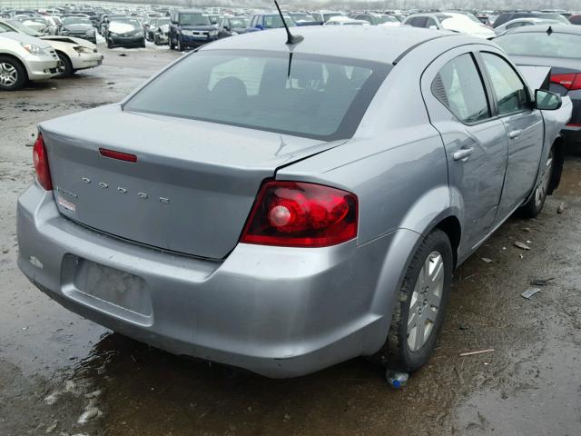 1C3CDZAB5EN174490 - 2014 DODGE AVENGER SE GRAY photo 4