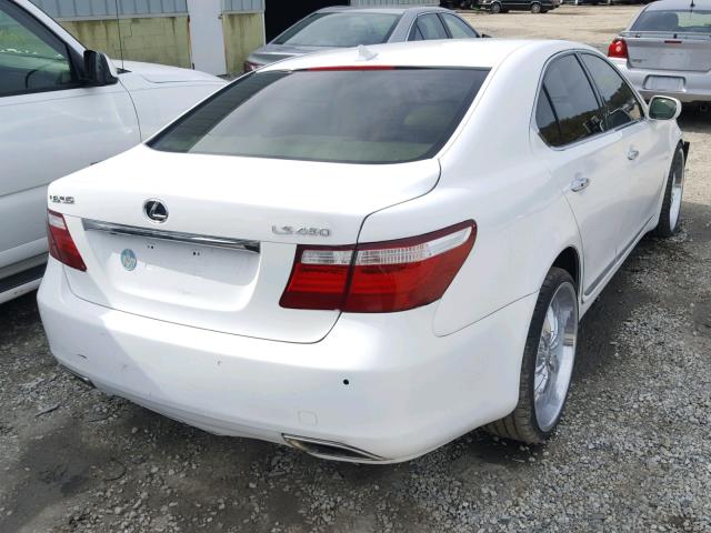 JTHBL46F075040464 - 2007 LEXUS LS 460 WHITE photo 4