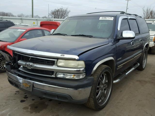 3GNEC16T1YG126354 - 2000 CHEVROLET SUBURBAN C BLUE photo 2