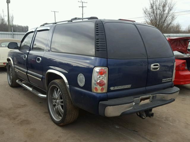 3GNEC16T1YG126354 - 2000 CHEVROLET SUBURBAN C BLUE photo 3