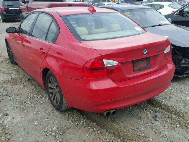 WBAVB17546NK35677 - 2006 BMW 325 I AUTO RED photo 3