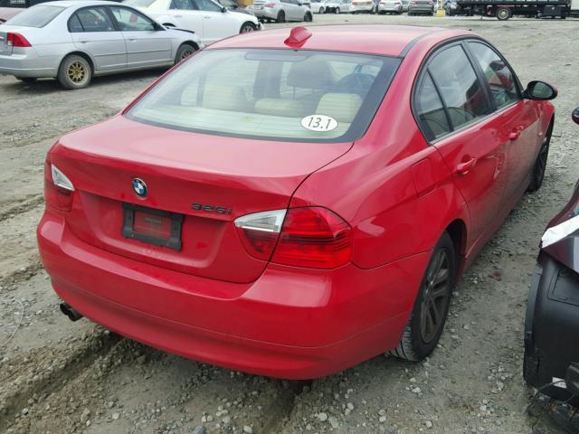 WBAVB17546NK35677 - 2006 BMW 325 I AUTO RED photo 4