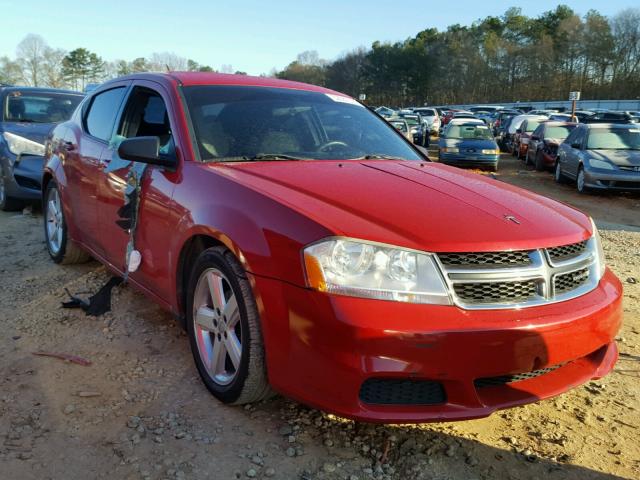 1C3CDZAB7DN680823 - 2013 DODGE AVENGER SE RED photo 1