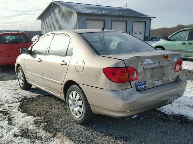 2T1BR32E44C311547 - 2004 TOYOTA COROLLA CE GOLD photo 3