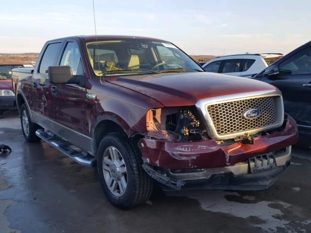 1FTPW12525FA60426 - 2005 FORD F150 SUPER MAROON photo 1