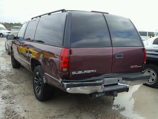 3GKEC16R9VG501548 - 1997 GMC SUBURBAN C MAROON photo 3