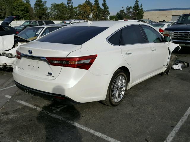 4T1BD1EB5GU049285 - 2016 TOYOTA AVALON HYB WHITE photo 4