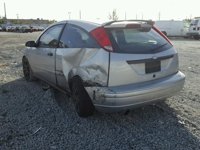 3FAFP31341R248436 - 2001 FORD FOCUS ZX3 SILVER photo 3