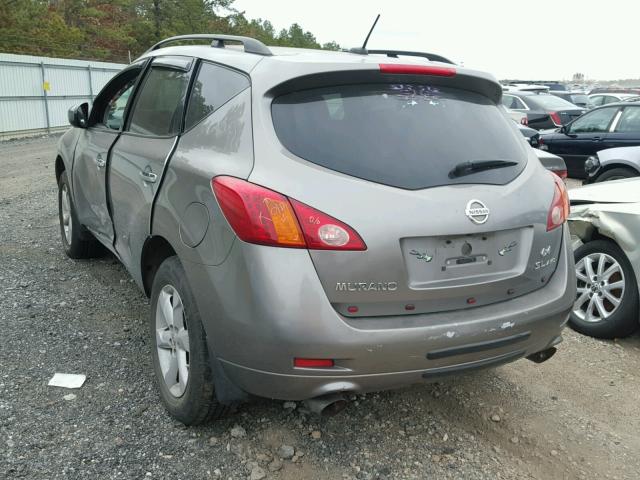 JN8AZ18W39W122102 - 2009 NISSAN MURANO S GRAY photo 3