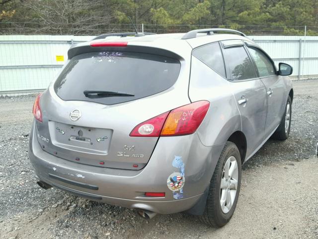 JN8AZ18W39W122102 - 2009 NISSAN MURANO S GRAY photo 4