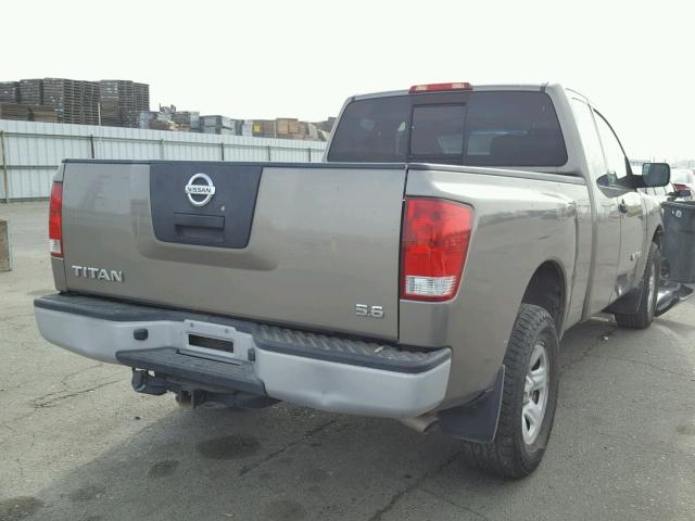 1N6AA06B37N230295 - 2007 NISSAN TITAN XE BROWN photo 4