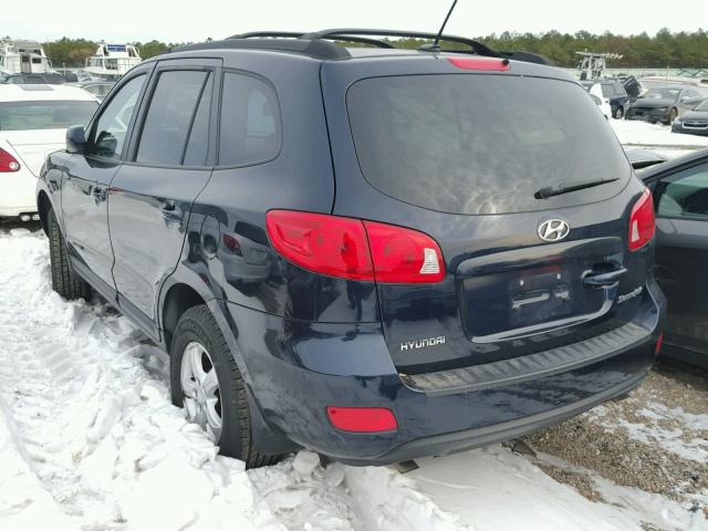 5NMSG13D58H219329 - 2008 HYUNDAI SANTA FE G BLUE photo 3