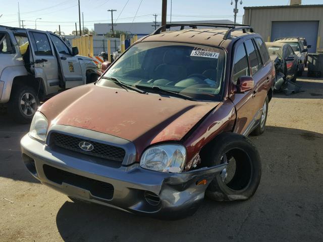 KM8SB12B34U720250 - 2004 HYUNDAI SANTA FE G RED photo 2