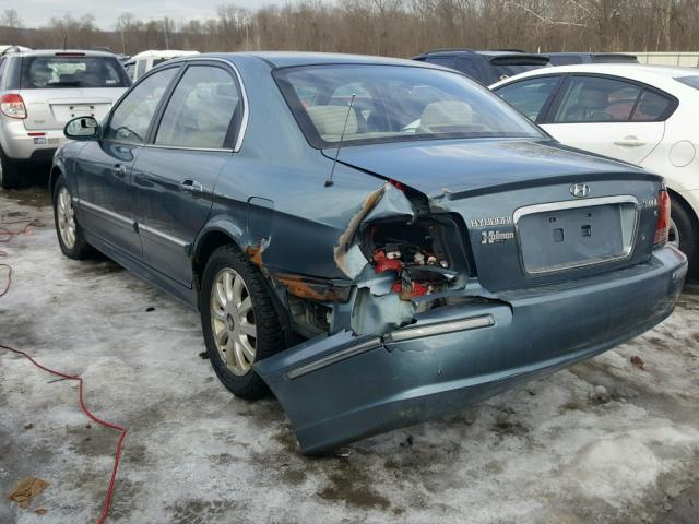 KMHWF35H94A039335 - 2004 HYUNDAI SONATA GLS GREEN photo 3