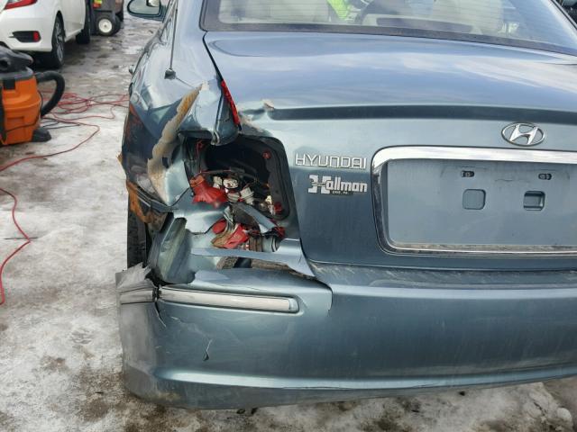 KMHWF35H94A039335 - 2004 HYUNDAI SONATA GLS GREEN photo 9