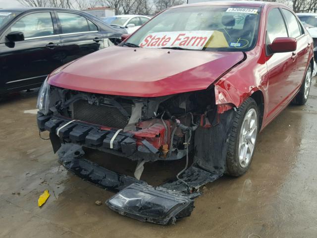 3FAHP0HA6BR220599 - 2011 FORD FUSION SE RED photo 9