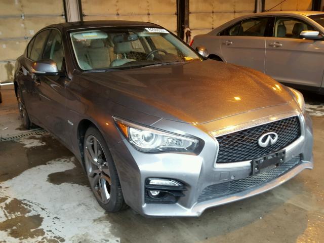 JN1AV7AR3EM703199 - 2014 INFINITI Q50 HYBRID GRAY photo 1