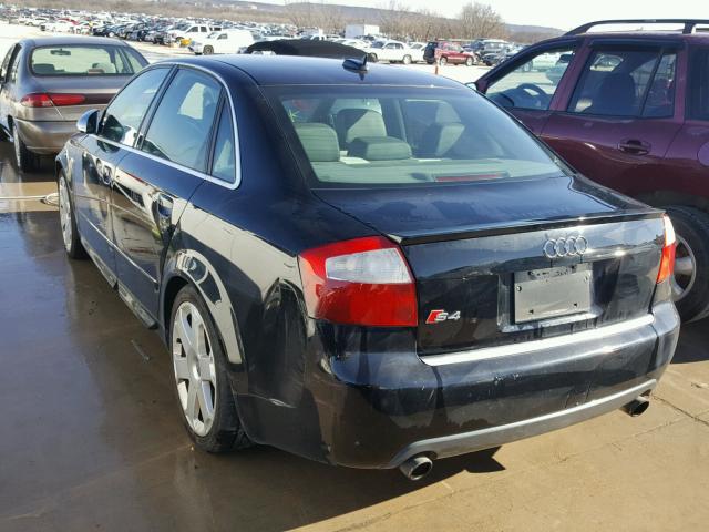 WAUPL68E55A061447 - 2005 AUDI S4 BLACK photo 3