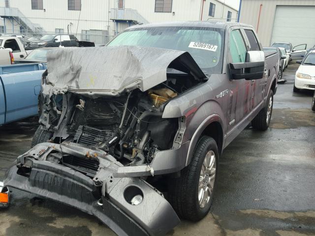 1FTFW1ET0CFA14600 - 2012 FORD F150 SUPER GRAY photo 2