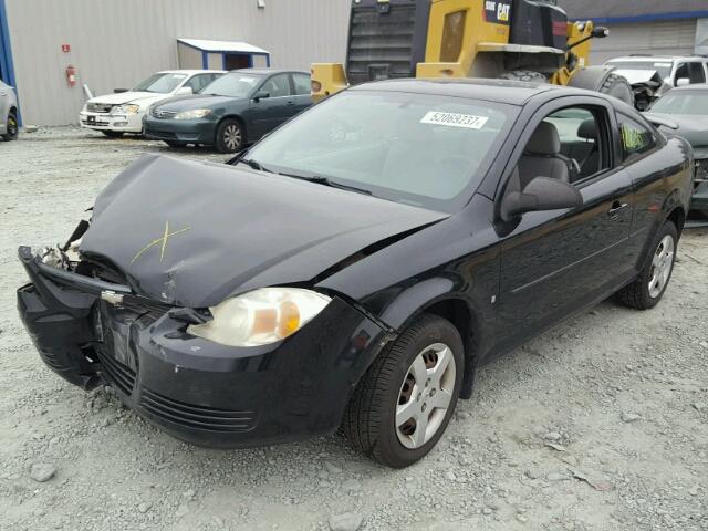 1G1AK15F077361126 - 2007 CHEVROLET COBALT LS BLACK photo 2