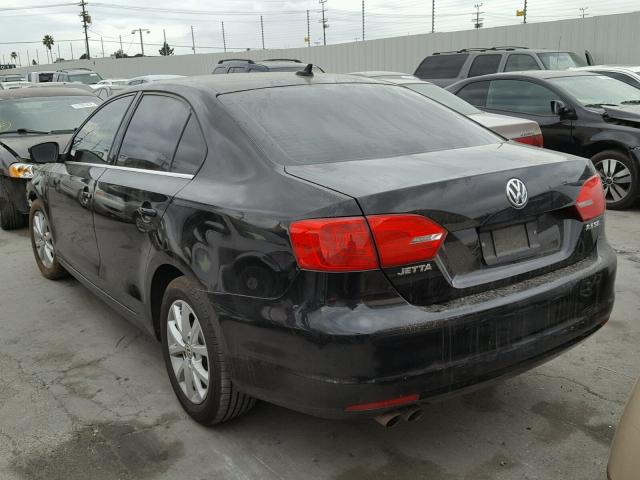 3VWDP7AJ3DM425810 - 2013 VOLKSWAGEN JETTA SE BLACK photo 3