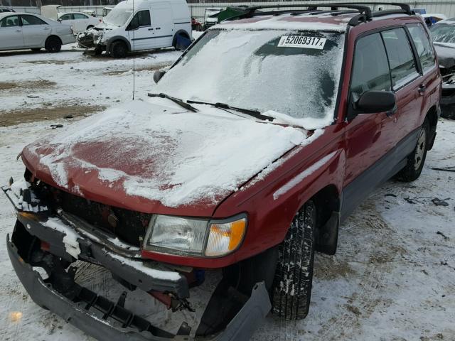 JF1SF6358YH717167 - 2000 SUBARU FORESTER L RED photo 2