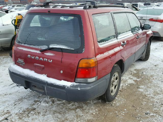 JF1SF6358YH717167 - 2000 SUBARU FORESTER L RED photo 4